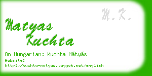 matyas kuchta business card